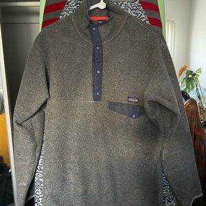Vintage Patagonia quarter zip / button, grey, men’s medium